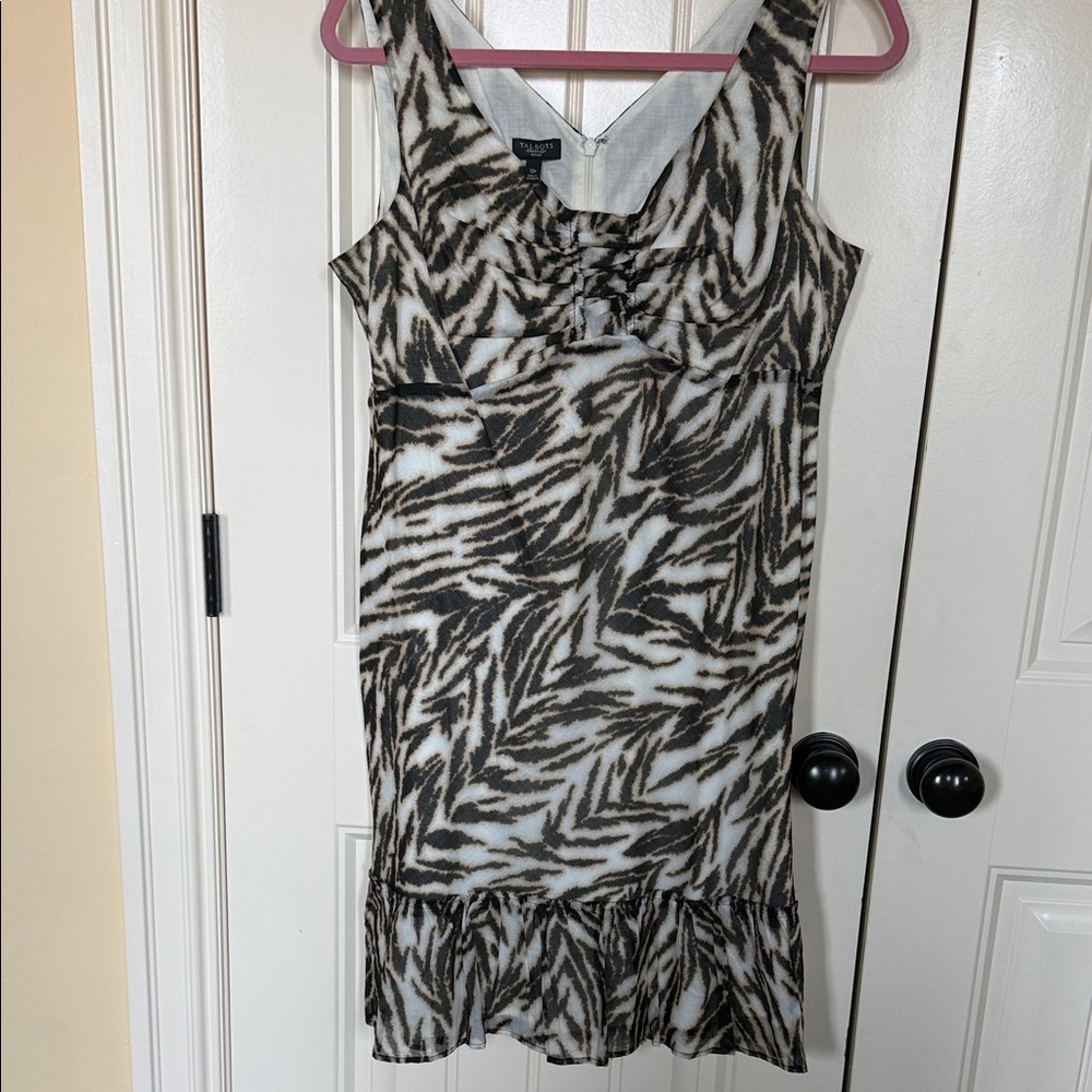 Talbots Zebra Print Midi Dress